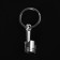 Cartage keychain, piston, metal, chrome