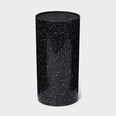 Knives stand with filler "Black granite", 22 × 11 cm, black color