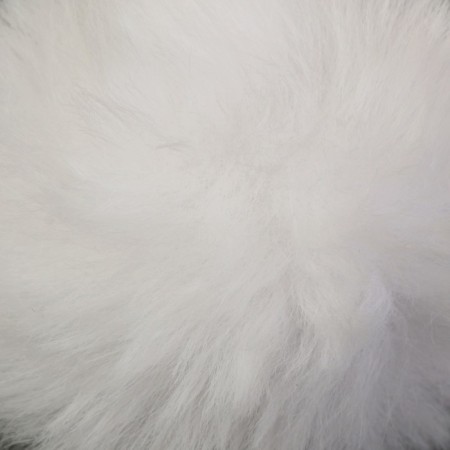 Pompon Artificial fur "White" d = 7 cm-1