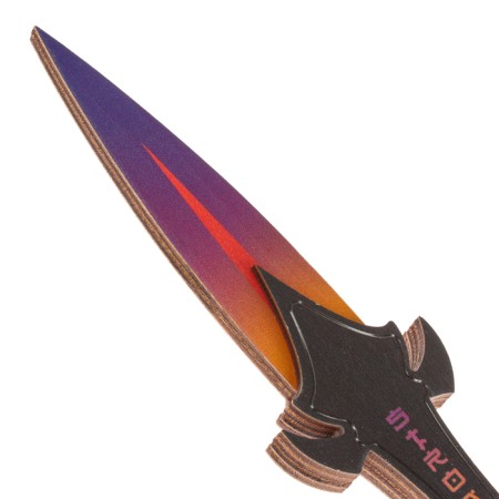 Model made of wood "kunai", purple-4
