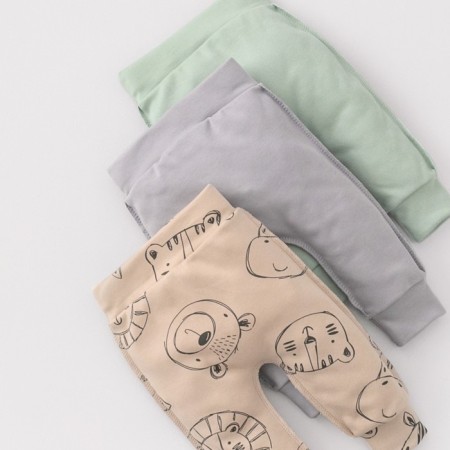 Pants children's kinderlitto "crumbs-horses", height 62-68 cm, 3 pcs-1