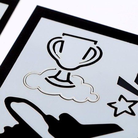 Engraving "faster" with a color effect, 100 pcs, 8 x 8 cm-3