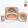A set of bamboo dishes “Mouse”, plate, bowl, glass, devices, 5 items