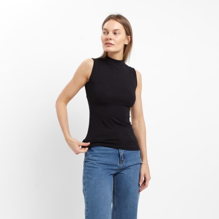 T -shirt female, black color, size 44 (m)-1
