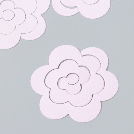 The workpiece of Foamiran "Flower Curly" 10x9.5 cm set 5 pcs. light pink-2