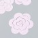 The workpiece of Foamiran "Flower Curly" 10x9.5 cm set 5 pcs. light pink