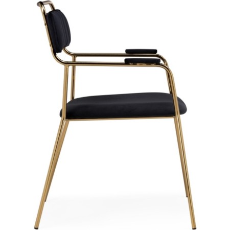 ASPEN Metal/velor Metal Carcass, gold/black 60x65x86 cm-2