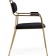 ASPEN Metal/velor Metal Carcass, gold/black 60x65x86 cm