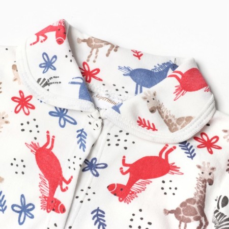 Pajamas for a boy, white/red color, height 80 cm-1