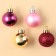 Christmas tree balls New Year, for the New Year, plastic, d = 3 cm, 16 pcs., Wine, pink and gold color