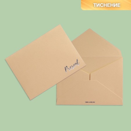 Gift envelope "Present for You", embossing, designer paper, 11.5 × 16 cm