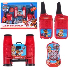 Set of rescuer, radio binoculars, compass, PAW PATROL