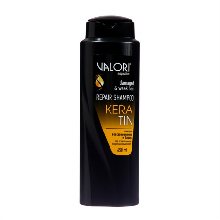 Valori hair shampoo keratin recovery and intensive care, 650 ml