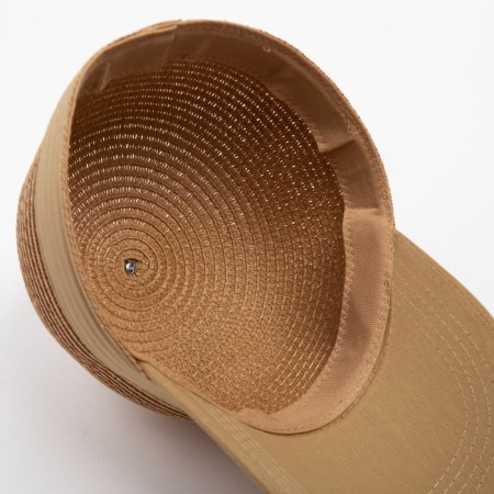Cap female wicker minku brown color, size 56-58-5