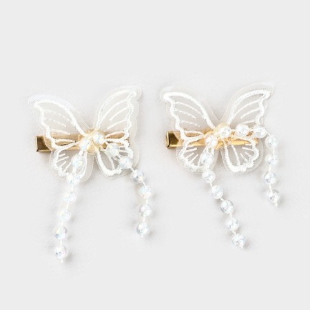 Hair clips with butterflies "Wonderful" with a suspension, 2 pcs, 5 x 3 cm-3