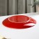 Board ceramic dinner shade "Red peas", d = 27 cm, red color