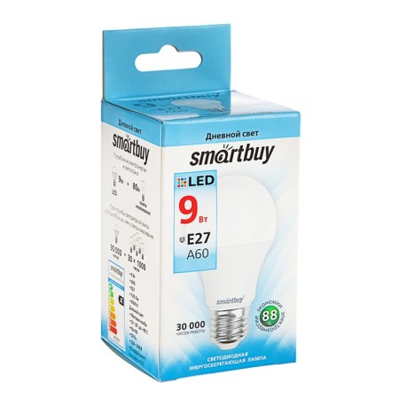 Smartbuy, E27, A60, 9 W, 4000 K, daylight white light lamp-2