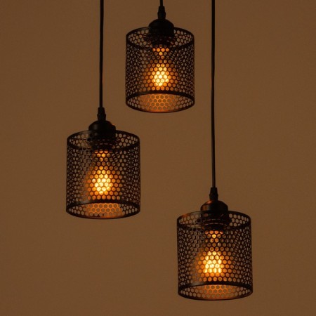 Bayerlux lamp "Vaina" 3he27 40W black 30x30x14-114cm-3