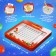 Magnetic-Mosaic tablet for drawing "button", 49 cells