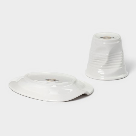 Coffee steam porcelain Magistro "Blanche", 2 items: a cup 80 ml, a saucer 13 × 10.5 cm-3