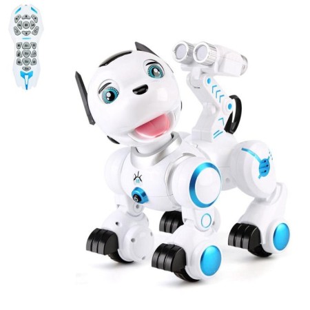 Robot Dog "Druzhok" Zhorya, programmable, on the control panel, interactive: sound, light, sensory, reacts to the vote, on the battery