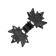Clip Garden "Maple Leaf" for attaching a shadow grid, plastic, black