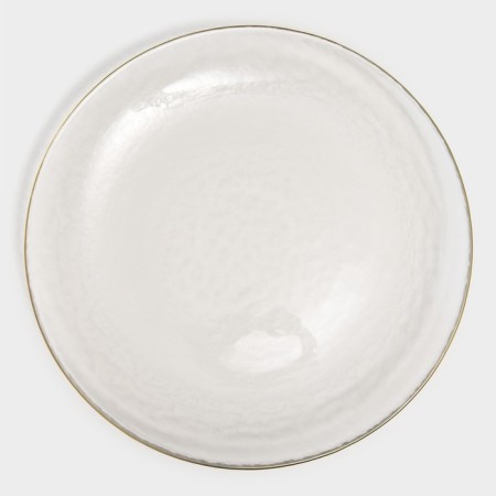 Lacking plate Magistro "Alcor", d = 30.5 cm, the color is transparent with gold chasing-3