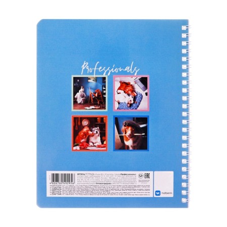 Notebook of 48 sheets in a cage on the crest "Professionals", cover coated cardboard, an offset block 65g/m2, mix-11