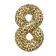 Foil ball 32 "number 8, leopard color