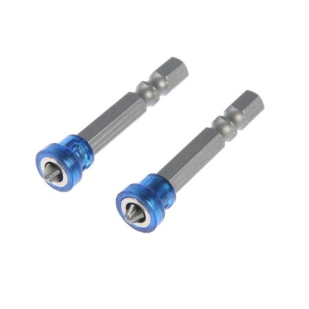 Tundra bats, magnetized, S2 steel, round magnetic lattice, PH2 x 50 mm, 2 pcs.