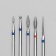 Diamond cutters for manicure, 5 pcs, assorted form