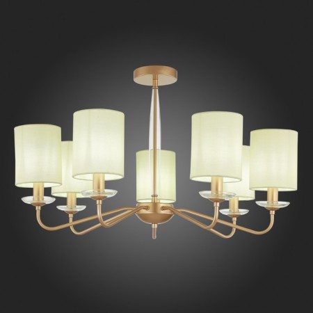 Ceiling EVOLUCE lamp. Sle108002-07. Rita. 7x40 W, E14, 75x75x44 cm, golden color-1