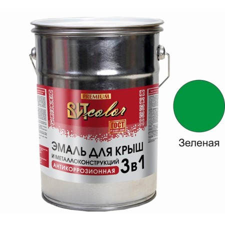 Enamel for roofs Witcolor Green 5kg-1