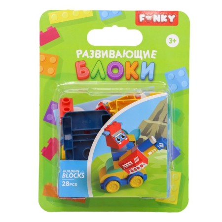 Constructor Children's Funky Toys "Robot", with large blocks, 28 details-1