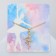 Pens "Ballerina" Fouet, white color in gold, 40 cm