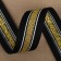 Braid knitted lamps 25 mm, 9.1 ± 0.5 m, black/gold color