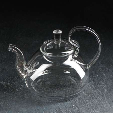 A glass teapot with a metal sieve of the Elegy, 800 ml