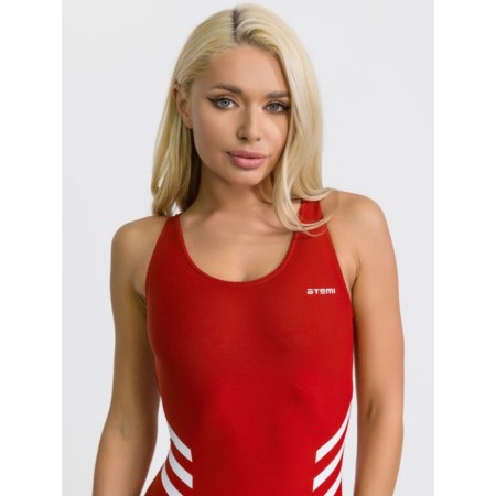 Women's swimsuit for the ATEMI SWAE 01C basin, red color, size 44-4