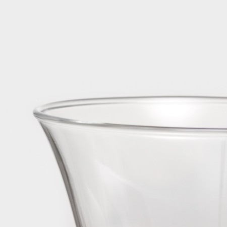 Glass Glass Pian for tea, 250 ml, with a stand and a lid-2