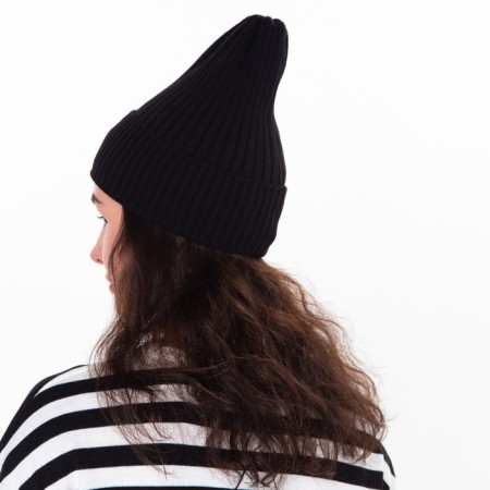 Female Winter hat, black color, size 52-56-5