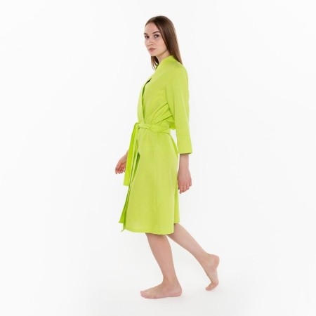 Women's waffle robe and I am 3/4 sleeve, size 54-56, light green, 100% cotton, 200g/m2-2