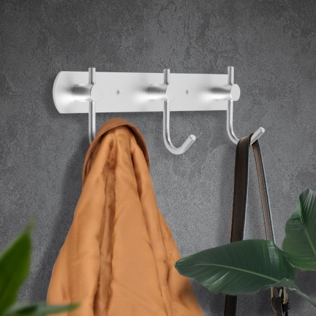 Cappio CVT004 hanger, metallic, three -horn, matte chromium color