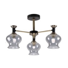 Lamp Ceiling Economy Service 10042/3AB+BK GR, 3x60W, E27, 33x56x56 cm, bronze color
