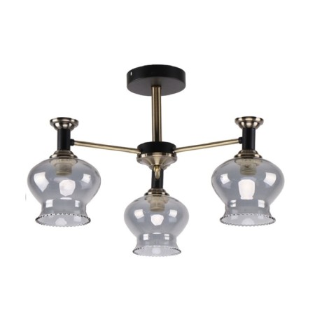 Lamp Ceiling Economy Service 10042/3AB+BK GR, 3x60W, E27, 33x56x56 cm, bronze color