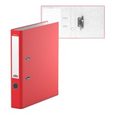 A4, 50 mm registrar, Erichkrause Standard, Bumvinyl, with label on the spine, lower metal Kant, red