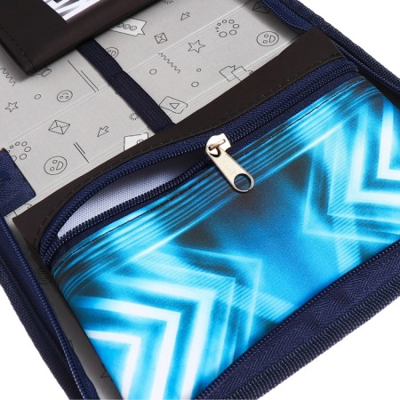 Penal 1 section 140 x 210 x 40 mm, folding pocket and cosmetic bag, fabric, calligrata topontent "Moto"-6
