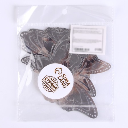 Set for decorating "Butterflies", 12 pieces, silver color-4