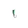 Mormyshka column black, green abdomen + cube silver, weight 0.5 g