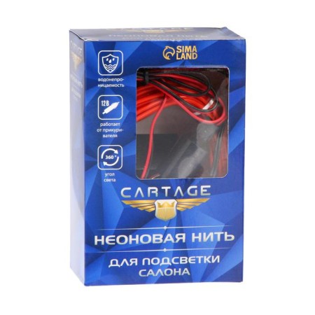 Cartage neon thread for lighting salon, 12 V, 7 m, red power adapter-4
