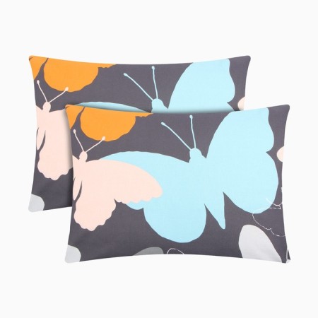 Pillow Pillowcase "Ethel" Butterflies 50x70 cm - 2 pcs, 100% cotton, pylon